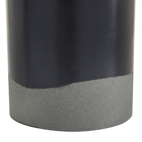 Set of 2 Black Metal Contemporary Vase, 10", 12"